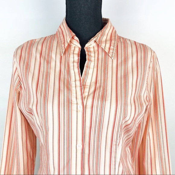 New York & Company | Striped Button Down Shirt | M - Picture 2 of 6